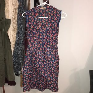 Blue and Pink Floral Dress